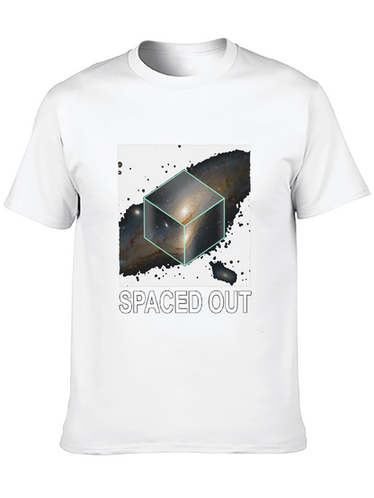 Spaced Out Galaxy Cube Black T-Shirt