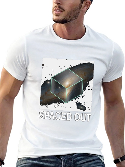 Spaced Out Galaxy Cube Black T-Shirt