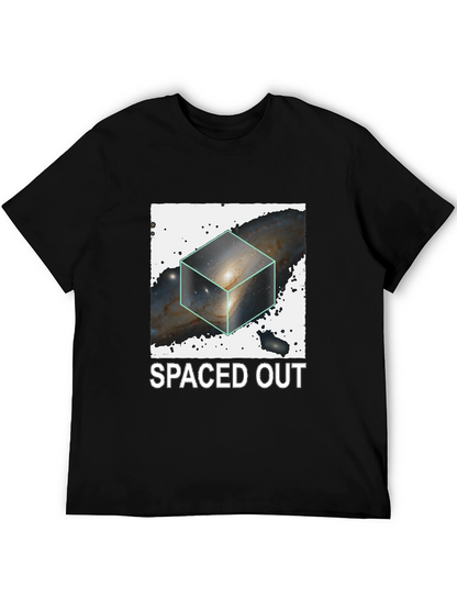 Spaced Out Galaxy Cube Black T-Shirt