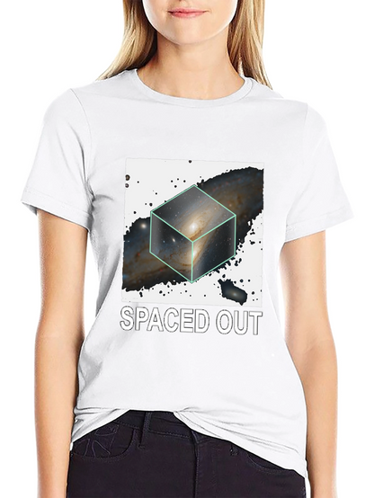Spaced Out Galaxy Cube Black T-Shirt