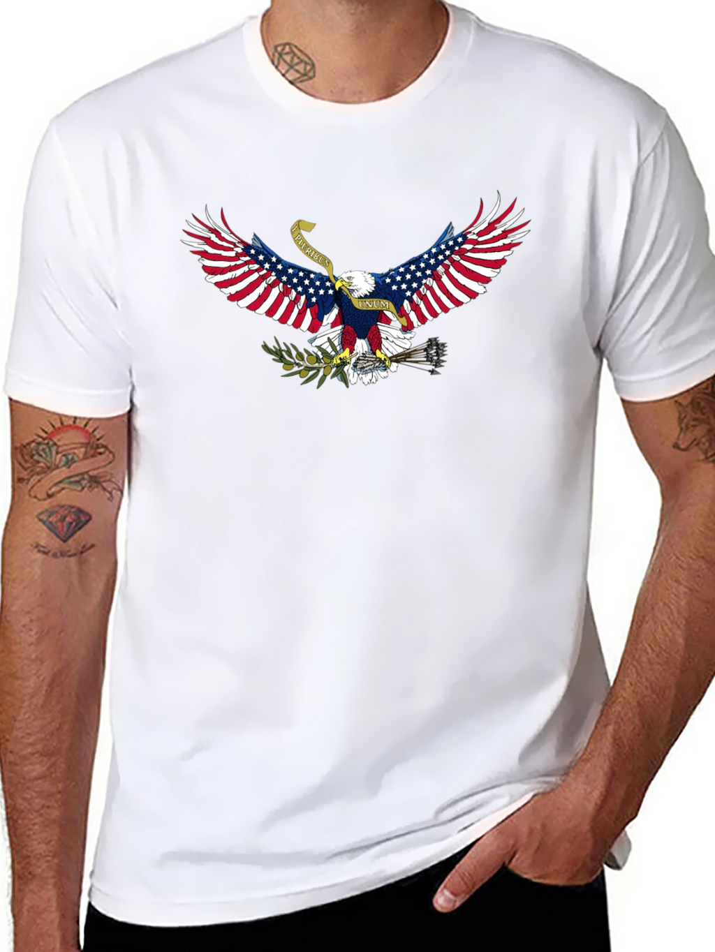 Patriotic Eagle Graphic T-Shirt