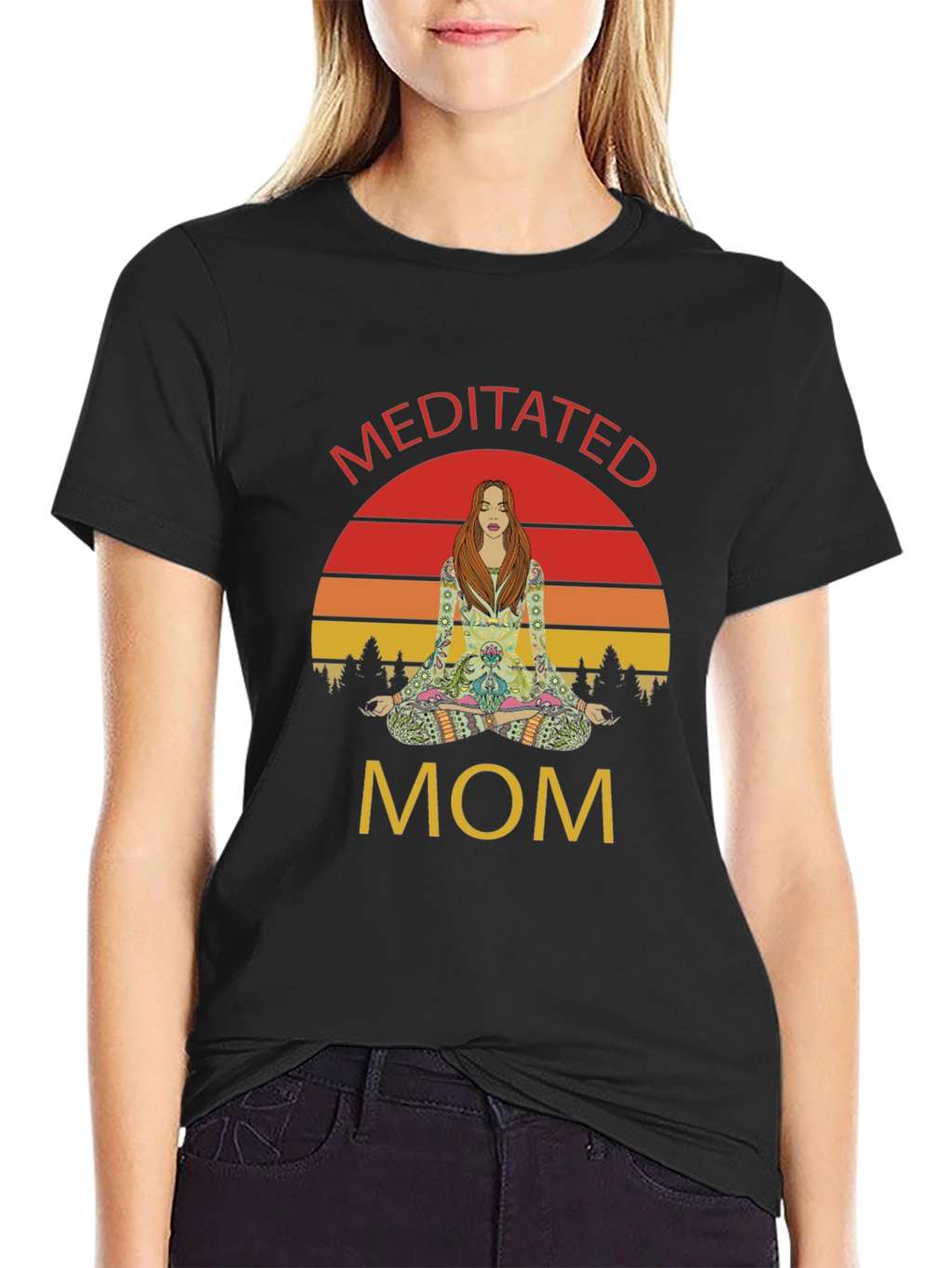 Meditated Mom Graphic T-Shirt