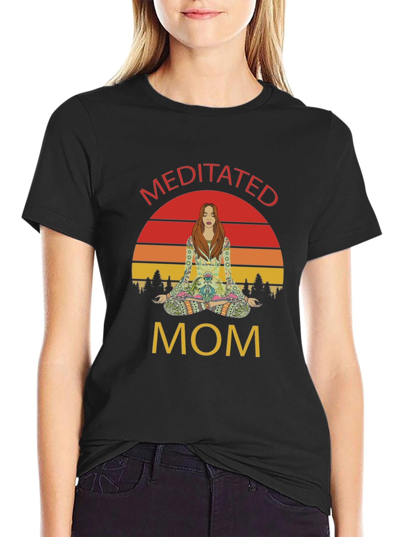 Meditated Mom Graphic T-Shirt