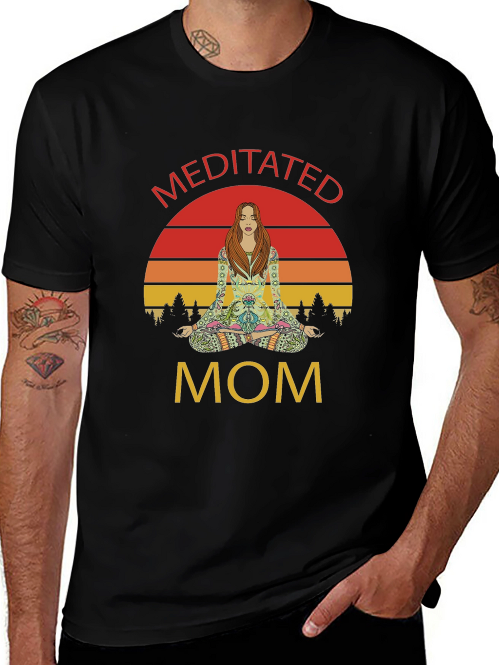 Meditated Mom Graphic T-Shirt