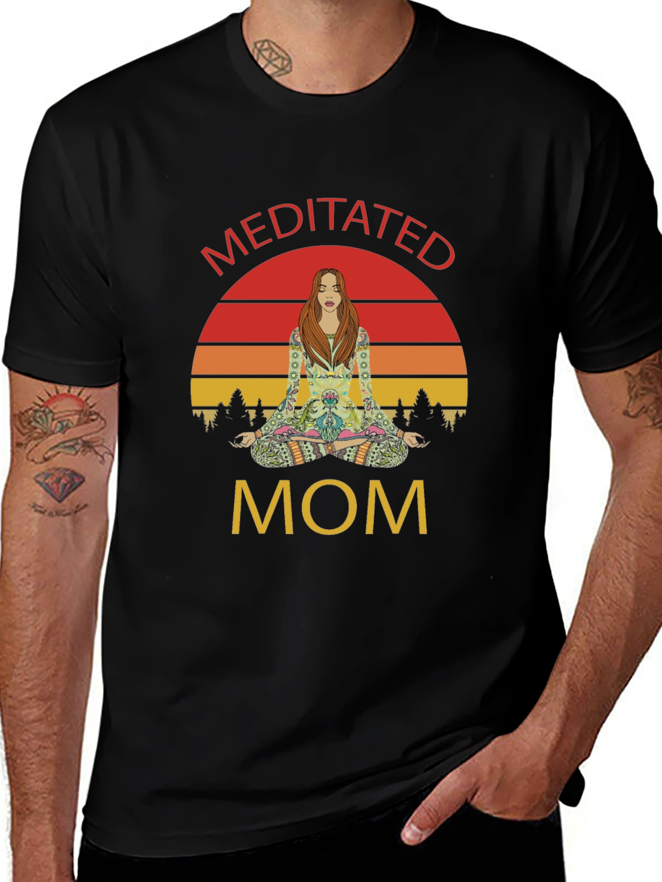 Meditated Mom Graphic T-Shirt