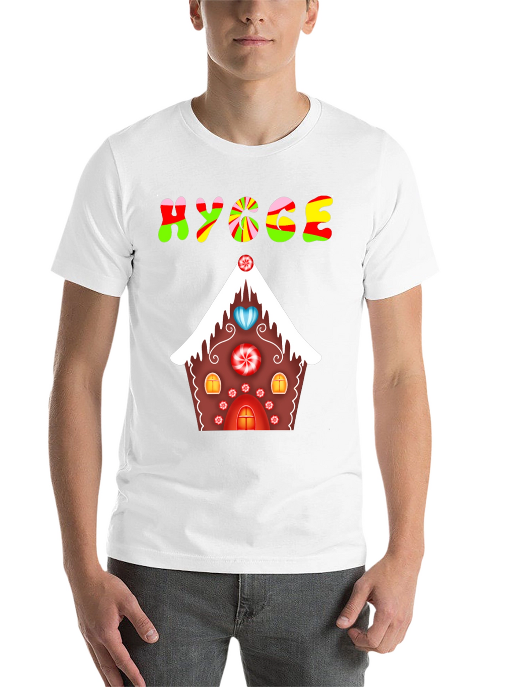 Hygge Gingerbread House Graphic Tee - Festive Comfort