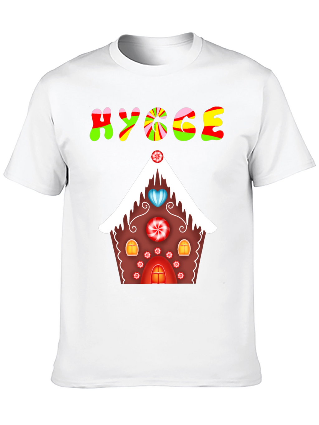 Hygge Gingerbread House Graphic Tee - Festive Comfort