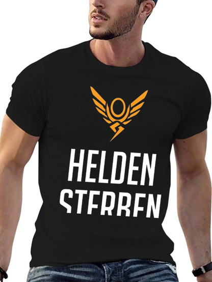 Helden Sterben Black T-Shirt - Graphic Print Tee