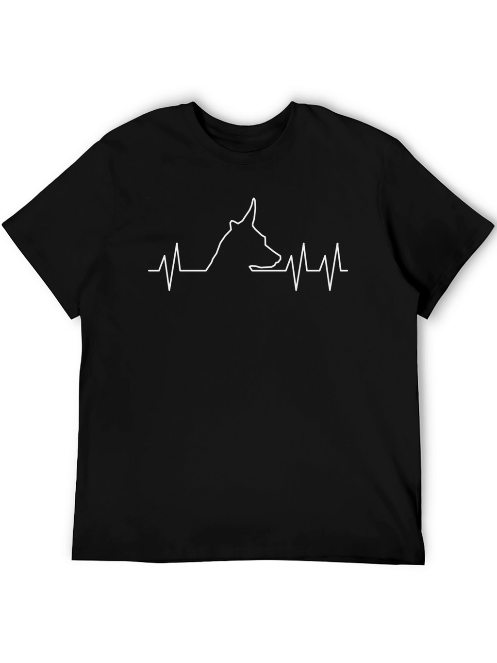 Dog Breed Heartbeat T-Shirt - Black