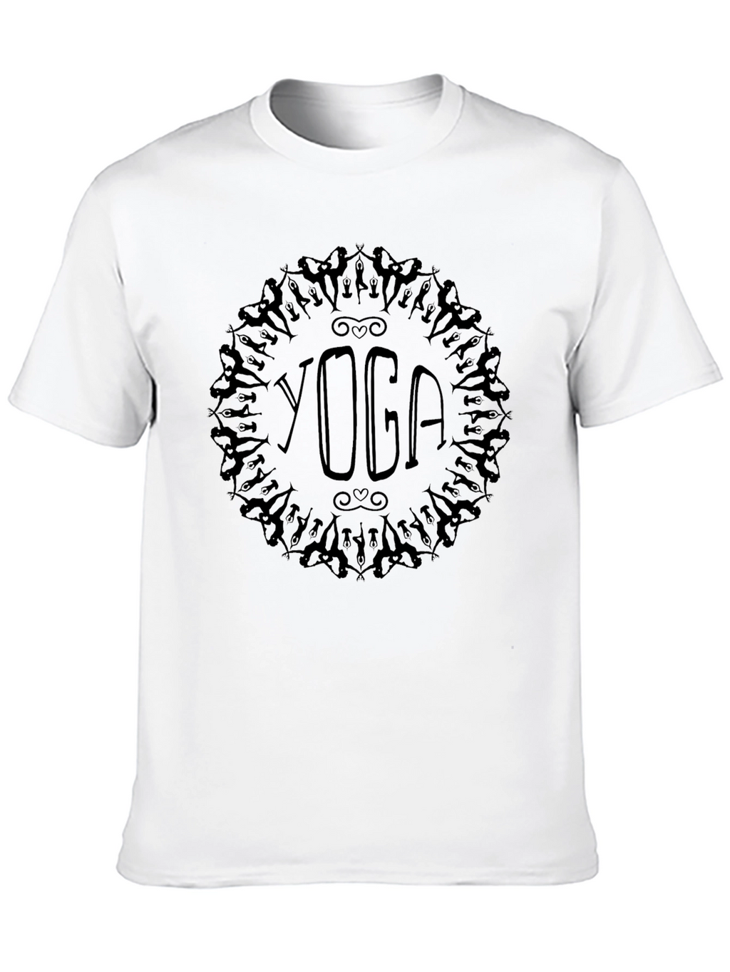 Yoga Graphic Tee - Black Cotton Blend