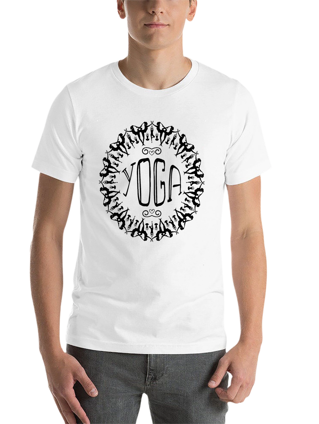 Yoga Graphic Tee - Black Cotton Blend