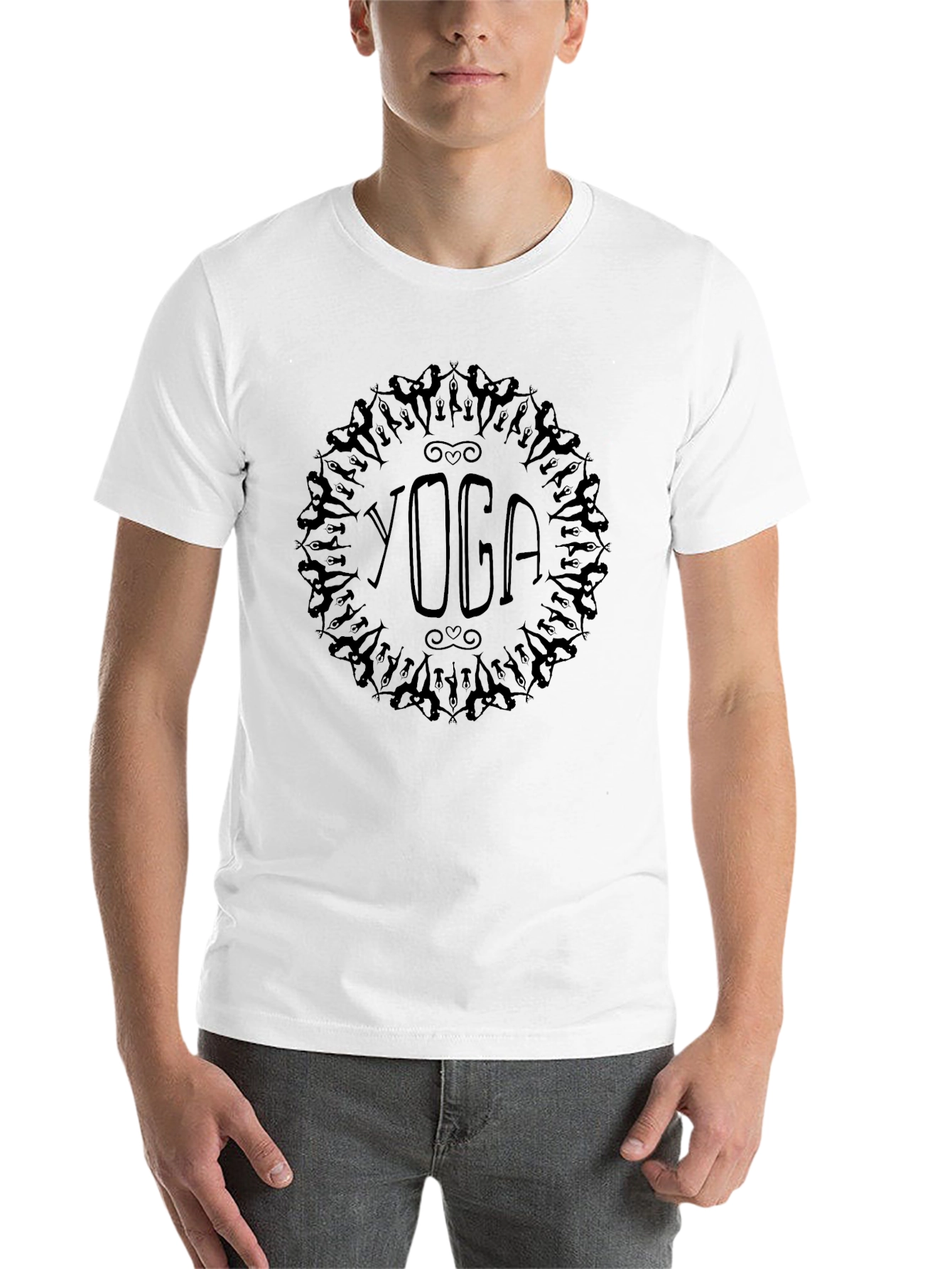 Yoga Graphic Tee - Black Cotton Blend