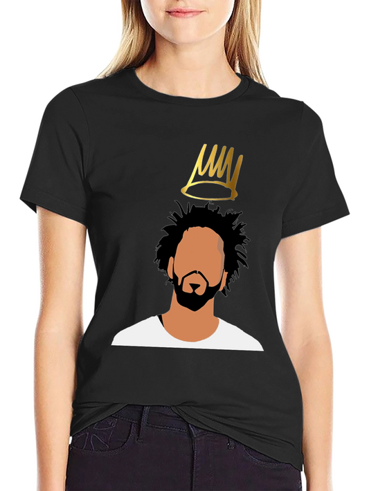 J Cole Crown Graphic Black T-Shirt
