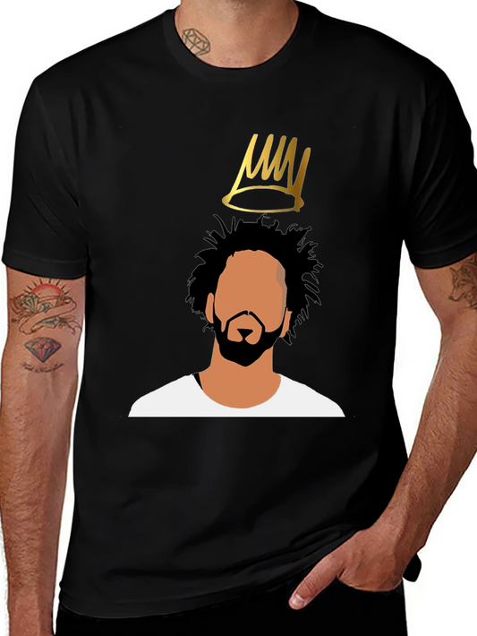 J Cole Crown Graphic Black T-Shirt