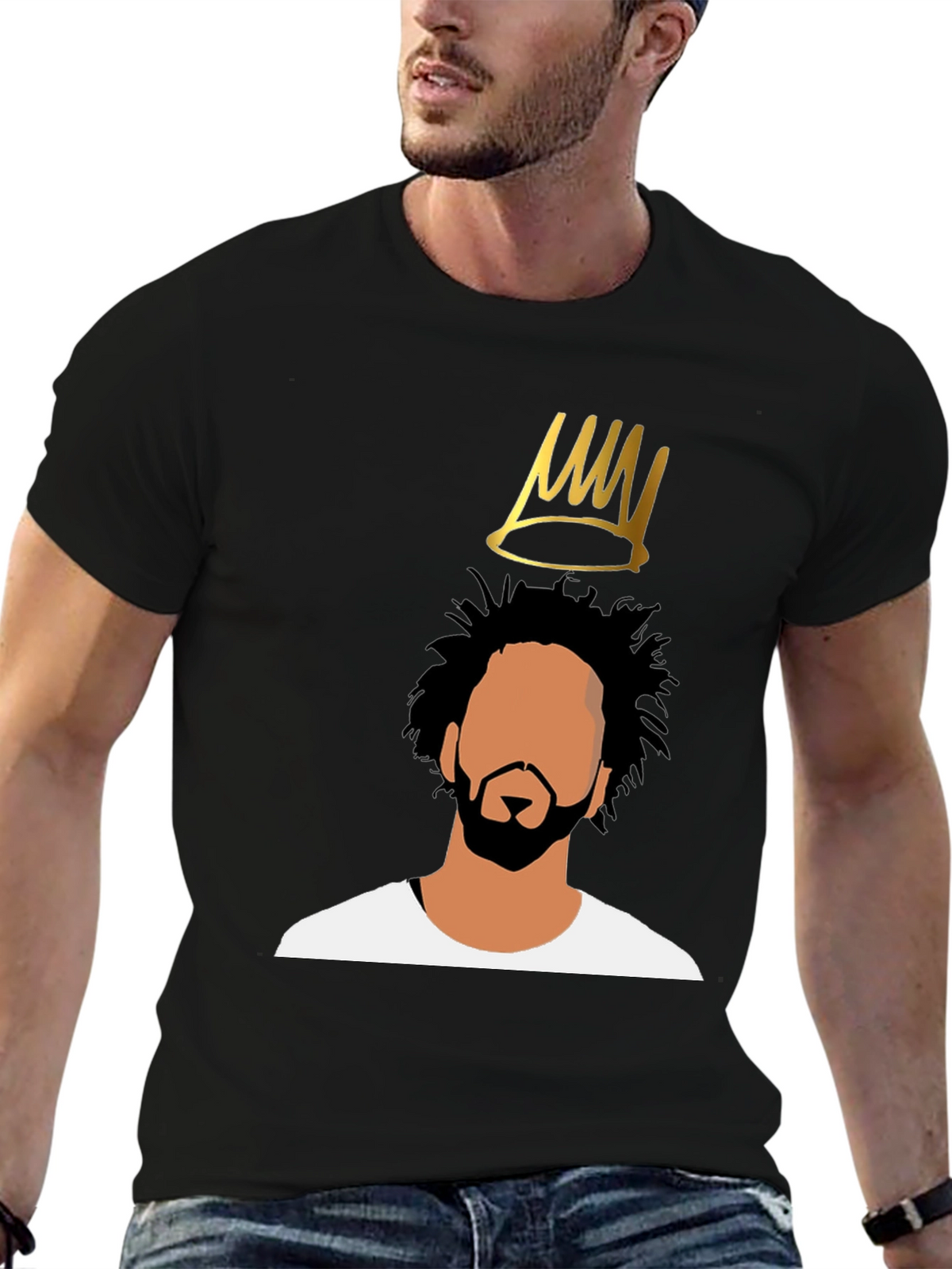 J Cole Crown Graphic Black T-Shirt