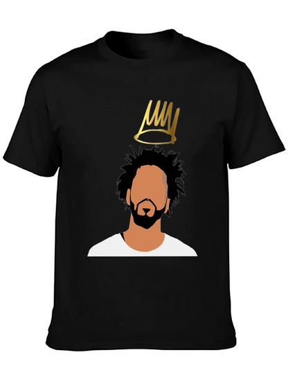 J Cole Crown Graphic Black T-Shirt