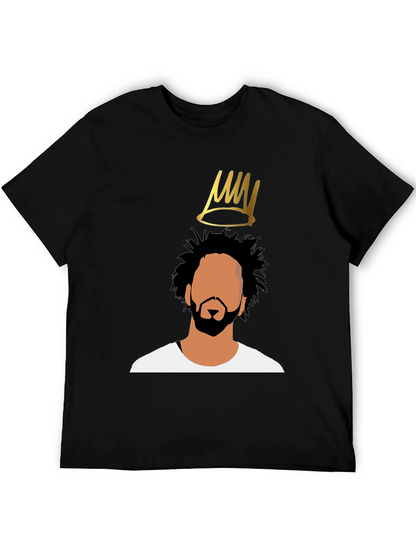 J Cole Crown Graphic Black T-Shirt