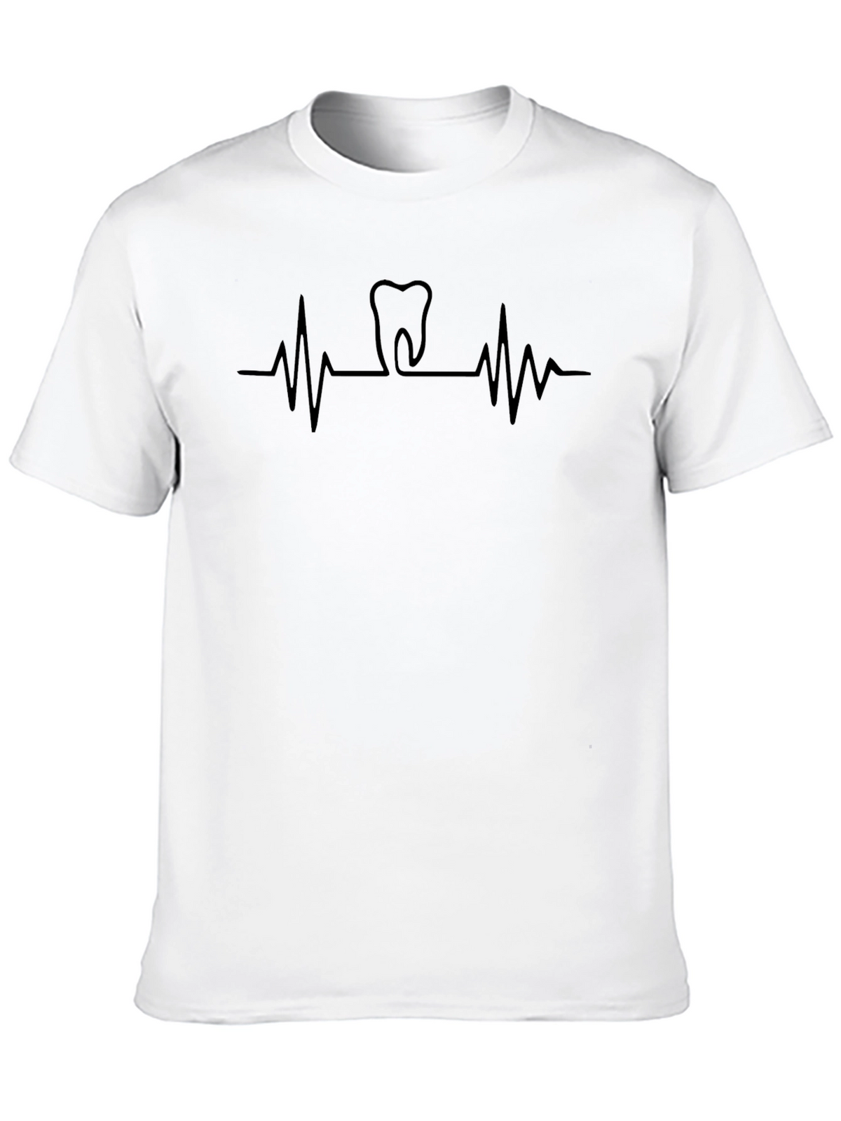 Dentist Heartbeat T-Shirt - Black Graphic Tee