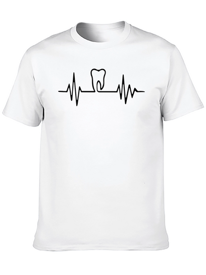 Dentist Heartbeat T-Shirt - Black Graphic Tee