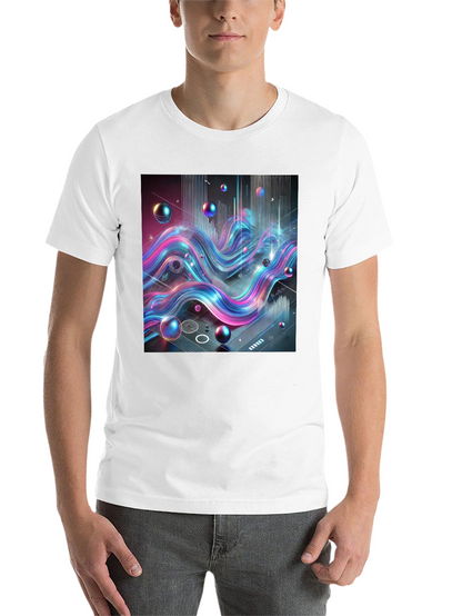 Abstract Wave Graphic Tee - Modern Style