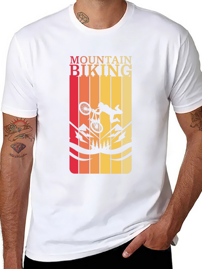 Mountain Biking Graphic Tee - Black T-Shirt