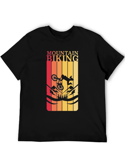 Mountain Biking Graphic Tee - Black T-Shirt