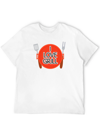 I Love Grill Graphic T-Shirt - BBQ Master Apparel