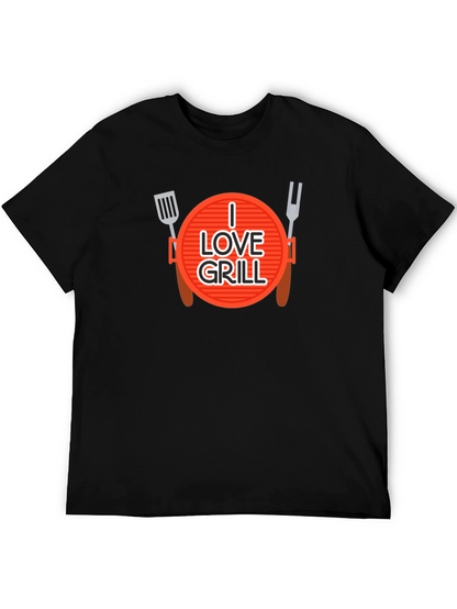 I Love Grill Graphic T-Shirt - BBQ Master Apparel