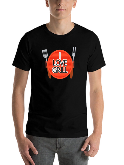 I Love Grill Graphic T-Shirt - BBQ Master Apparel
