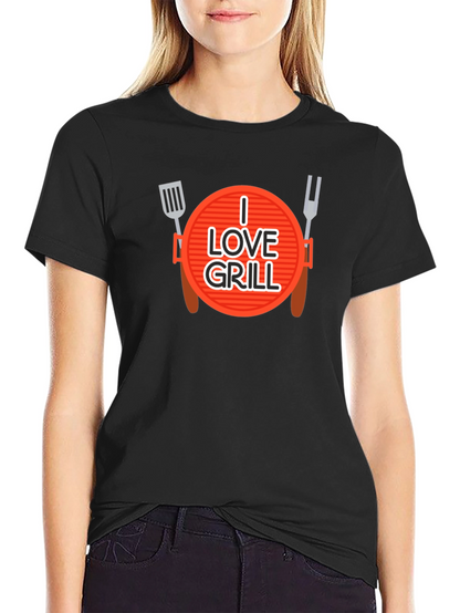 I Love Grill Graphic T-Shirt - BBQ Master Apparel