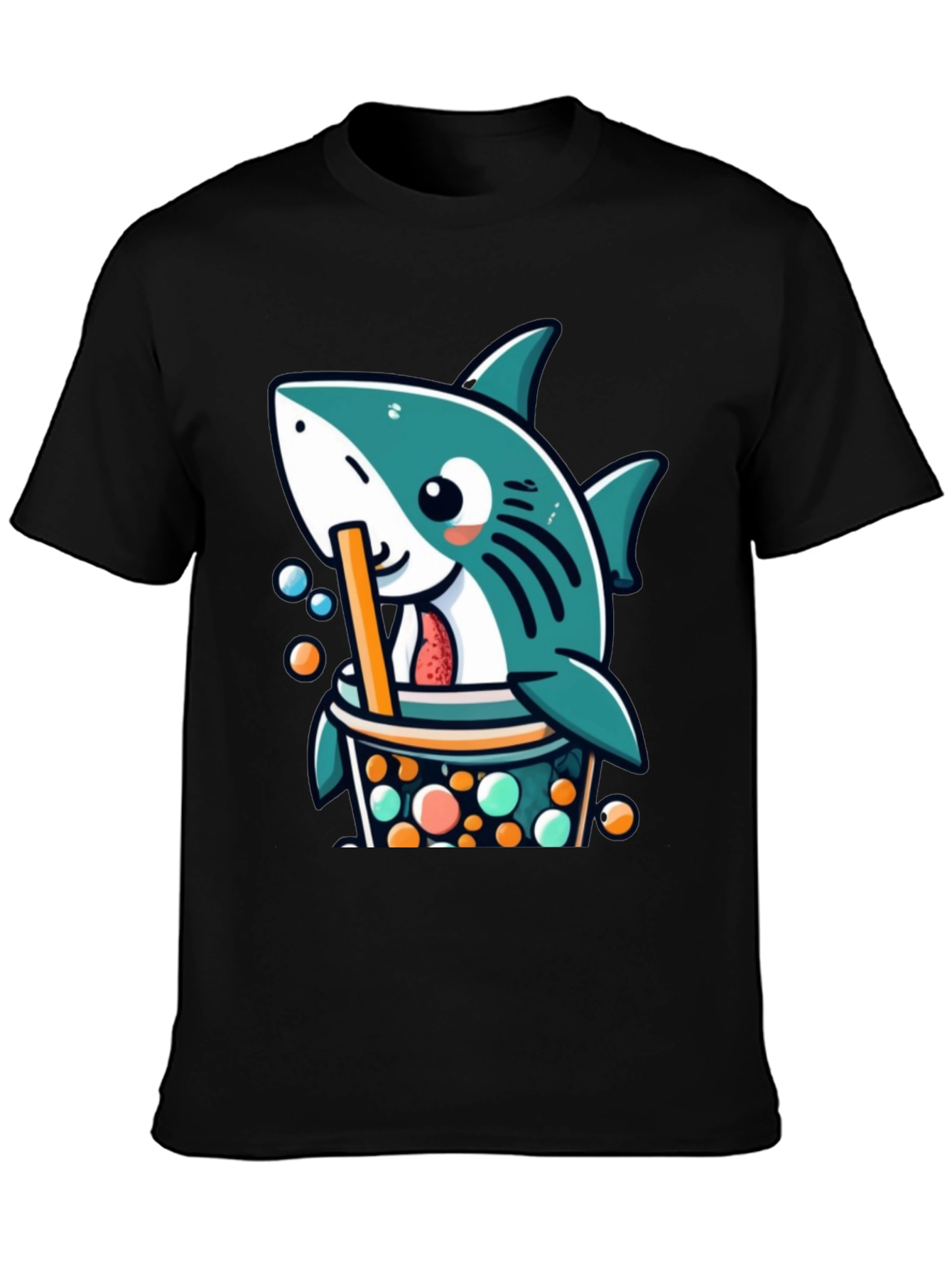 Boba Shark T-Shirt - Cute Kawaii Bubble Tea Graphic Tee
