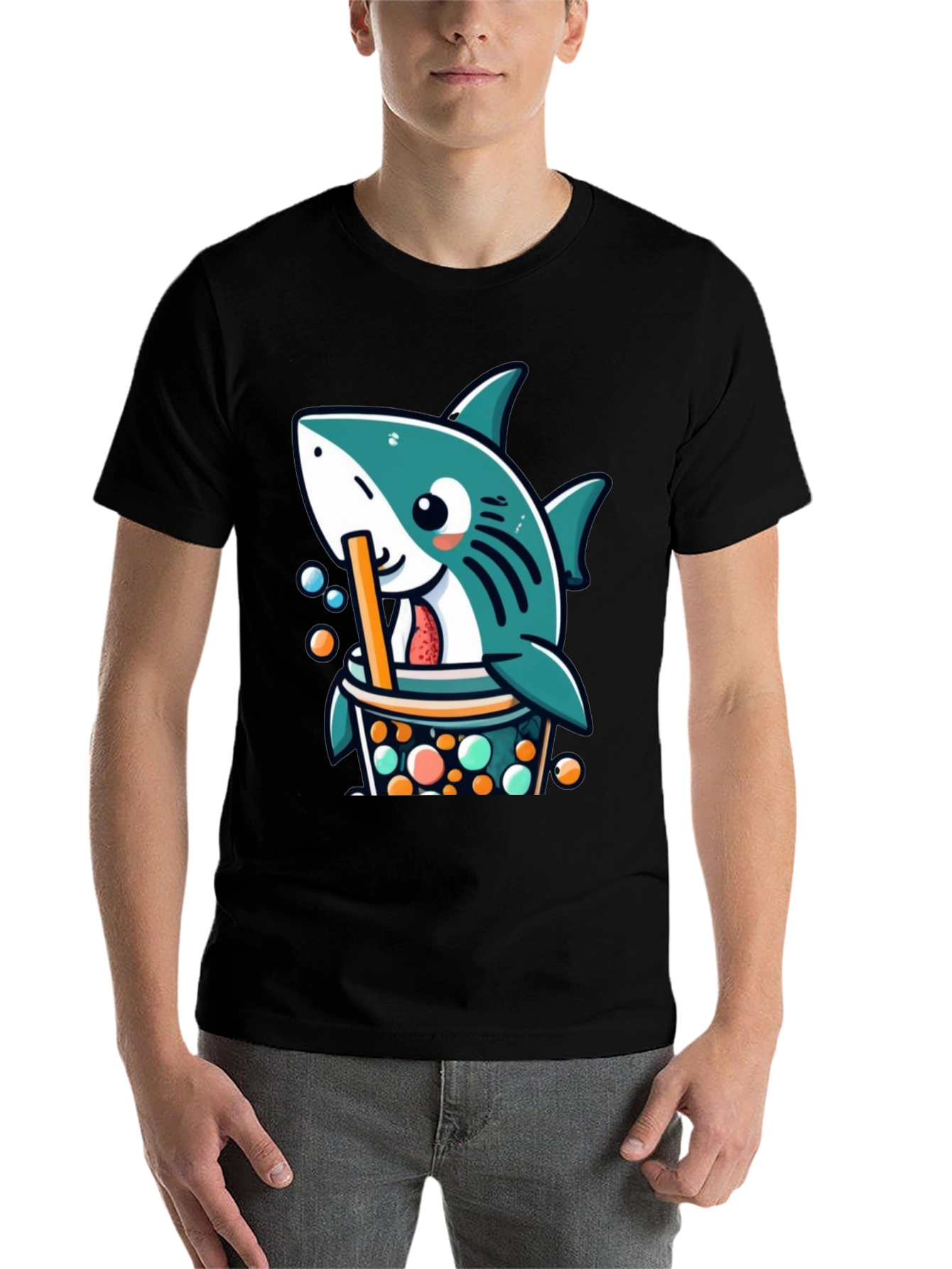 Boba Shark T-Shirt - Cute Kawaii Bubble Tea Graphic Tee