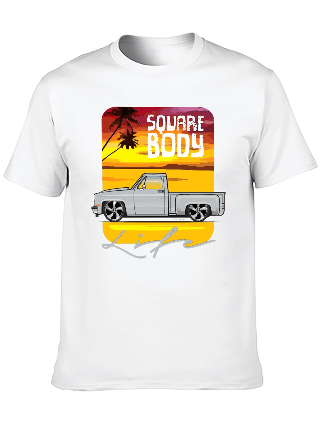 Square Body Life Black Graphic T-Shirt
