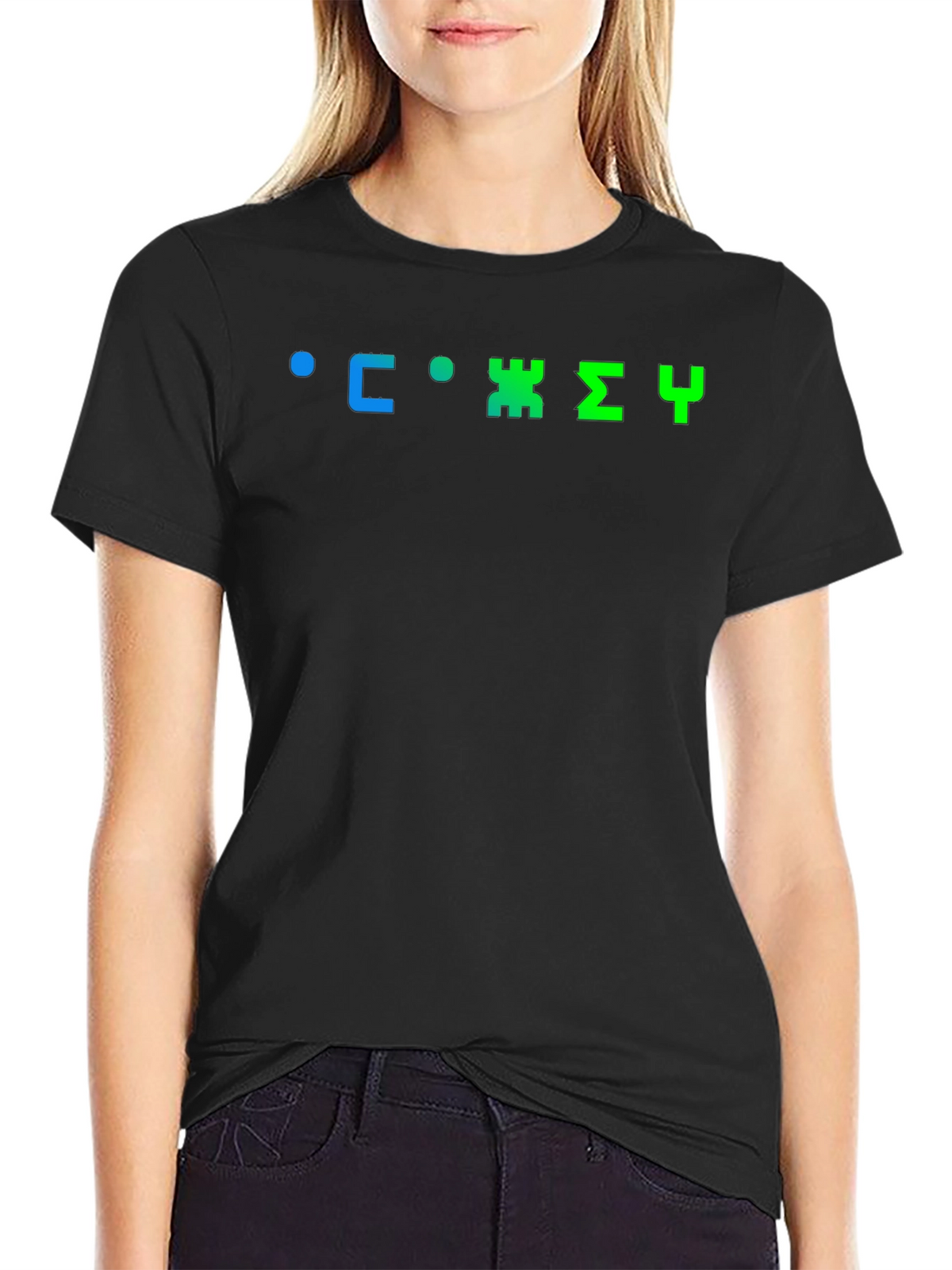 Retro Russian Typography Black T-Shirt