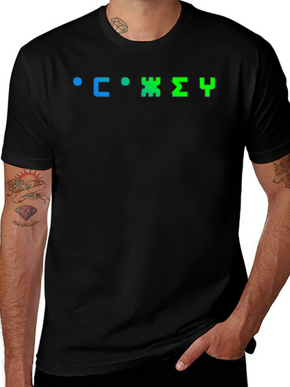 Retro Russian Typography Black T-Shirt