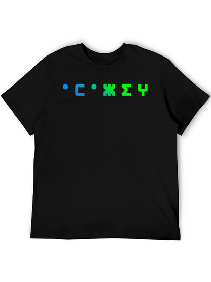 Retro Russian Typography Black T-Shirt