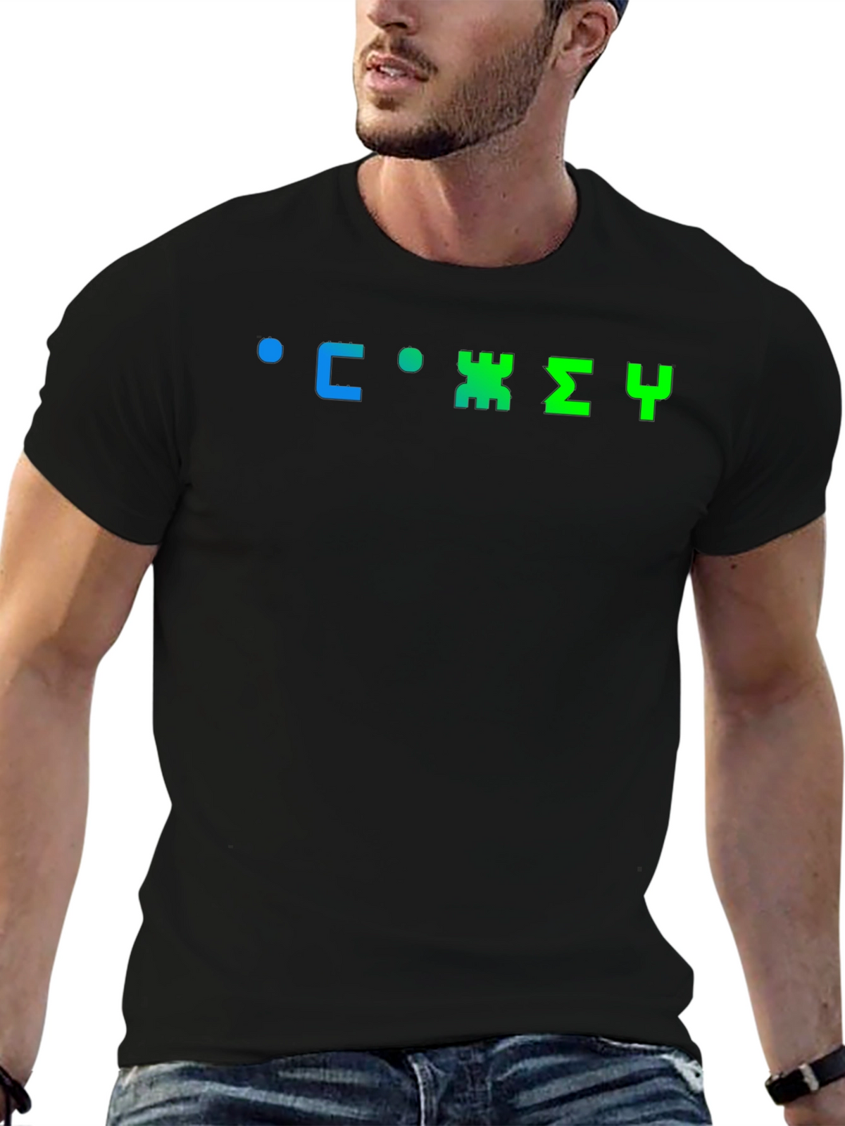 Retro Russian Typography Black T-Shirt
