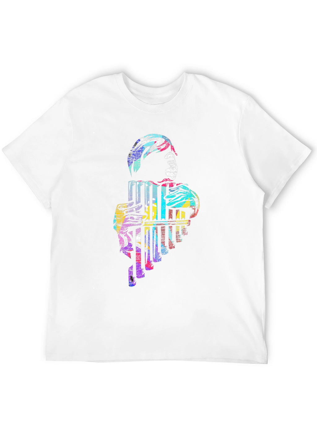 Abstract Pan Flute Graphic T-Shirt