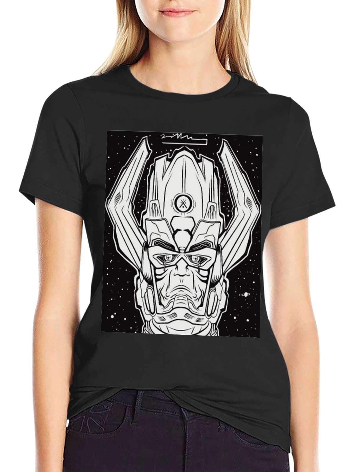 Galactus Graphic Tee - Black Comic Book Shirt