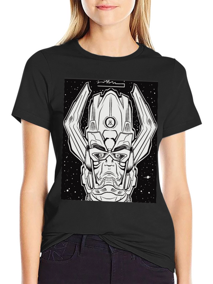 Galactus Graphic Tee - Black Comic Book Shirt