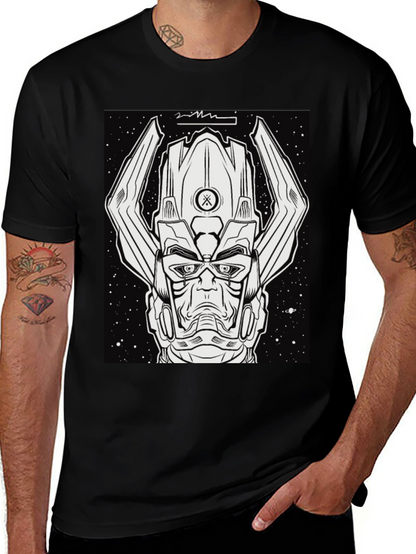 Galactus Graphic Tee - Black Comic Book Shirt