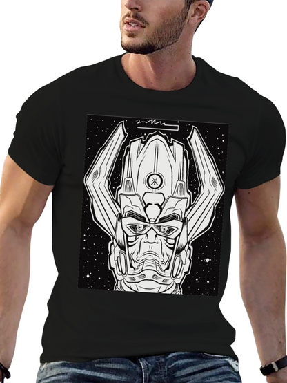 Galactus Graphic Tee - Black Comic Book Shirt