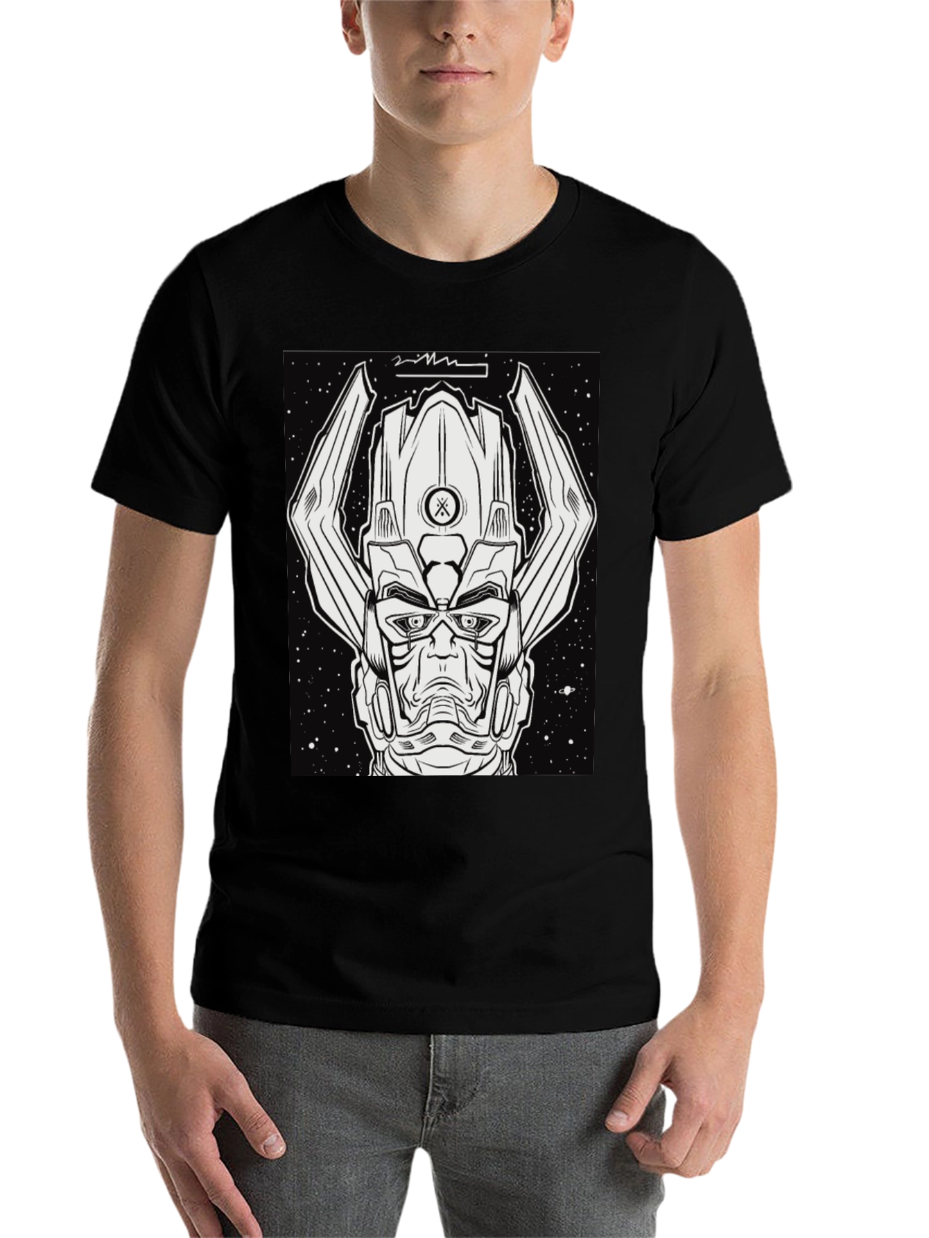 Galactus Graphic Tee - Black Comic Book Shirt