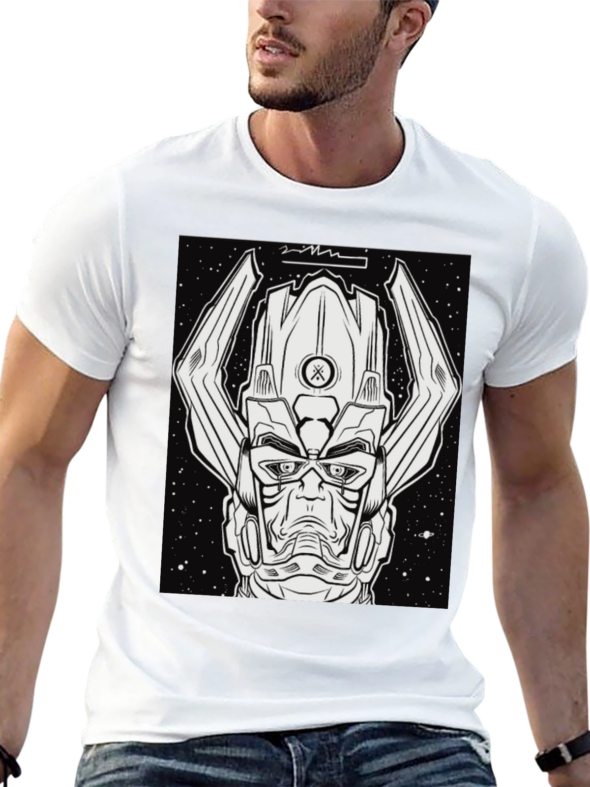 Galactus Graphic Tee - Black Comic Book Shirt