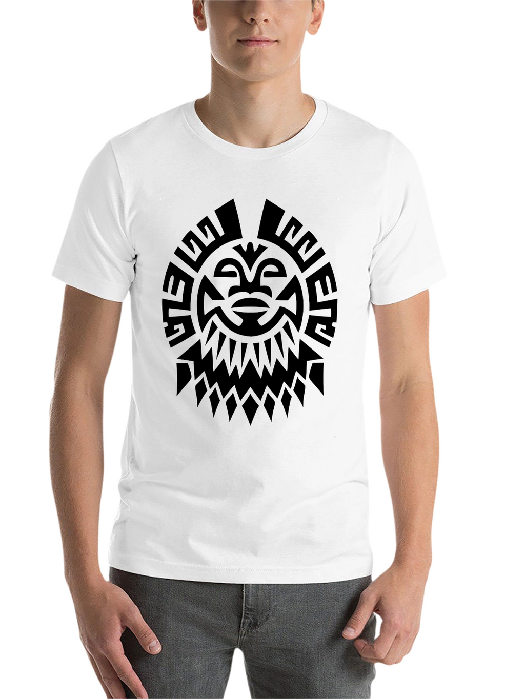 Tribal Sun Graphic Tee - Black