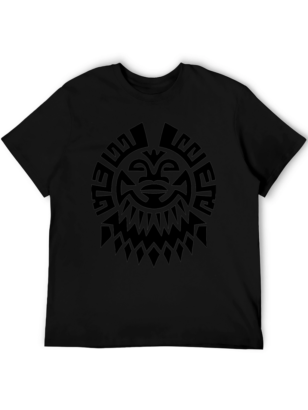 Tribal Sun Graphic Tee - Black