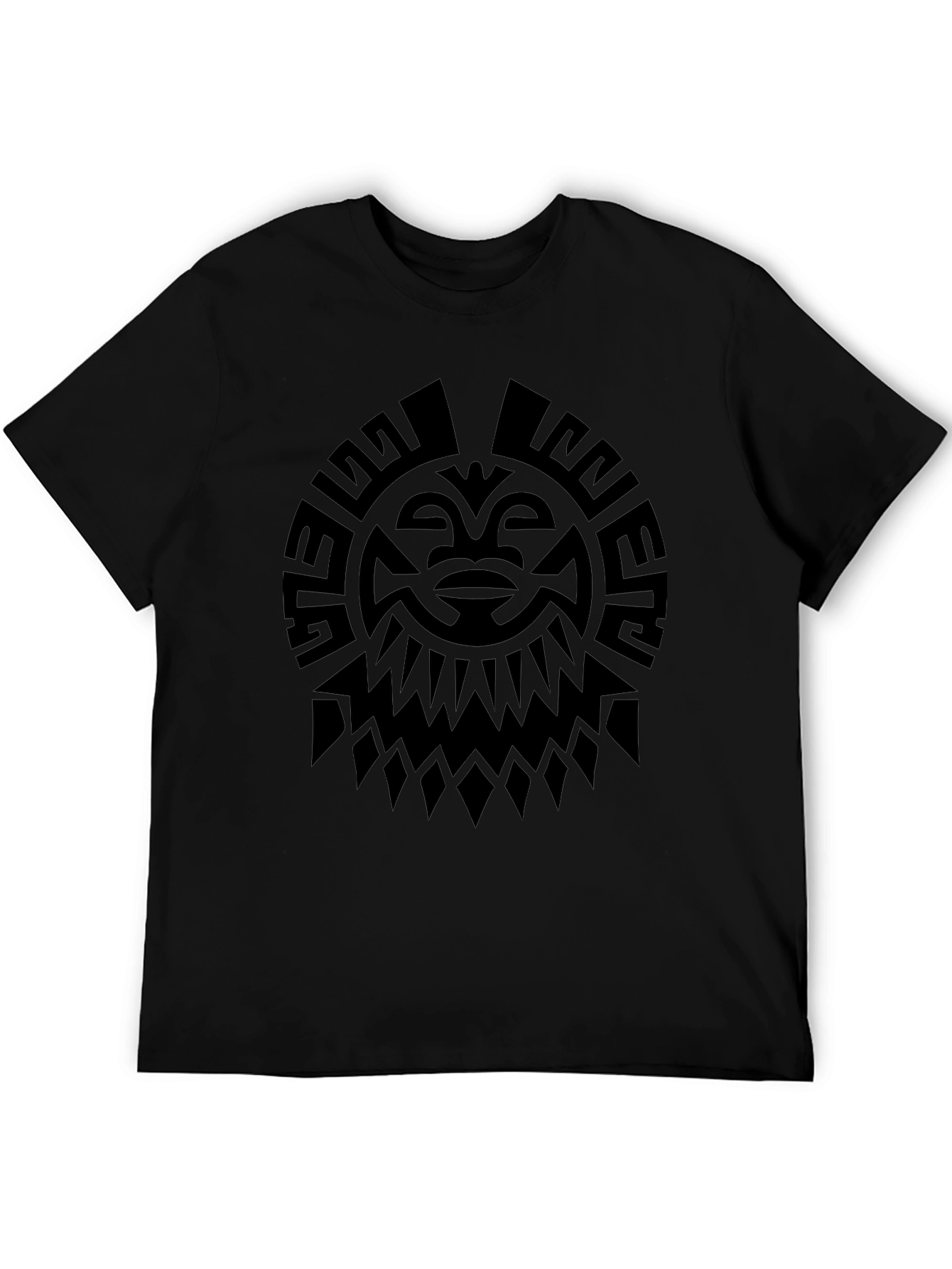 Tribal Sun Graphic Tee - Black