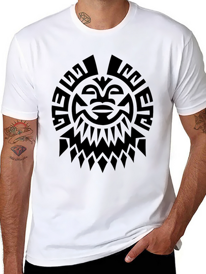 Tribal Sun Graphic Tee - Black