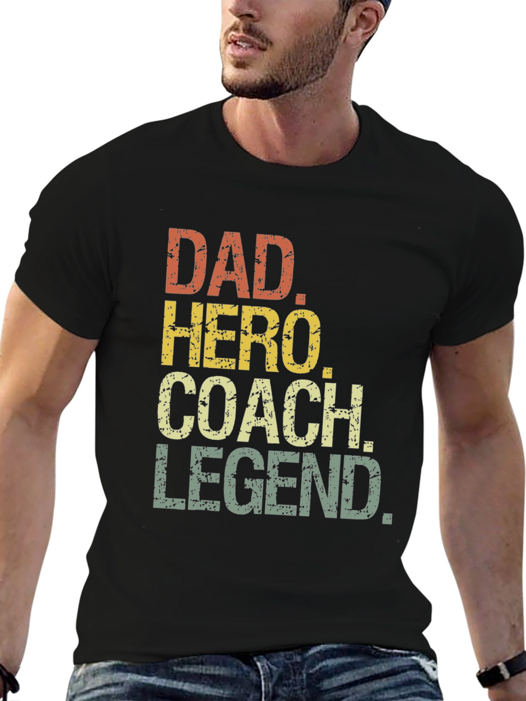 Dad Hero Coach Legend Mens T-Shirt