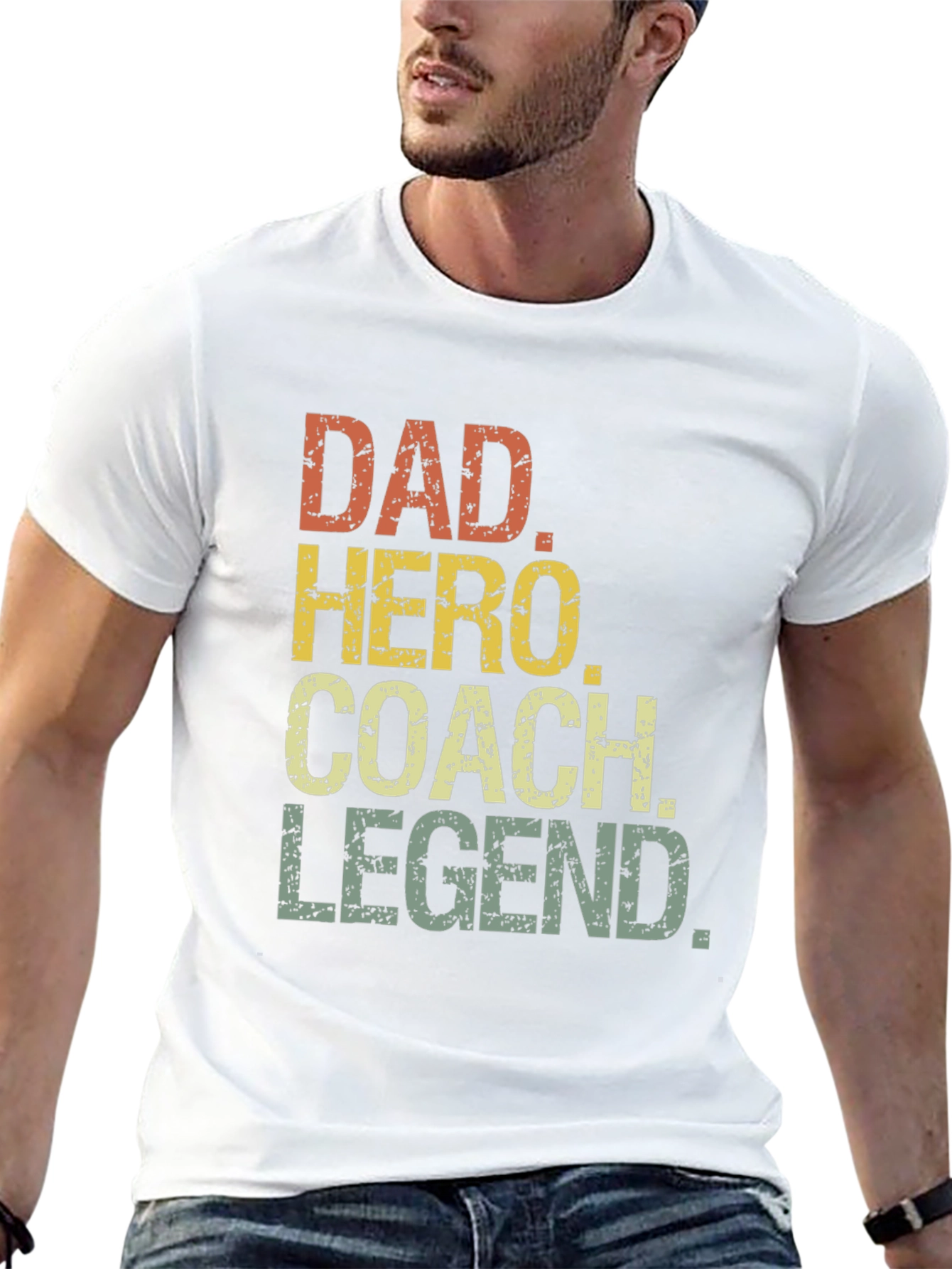 Dad Hero Coach Legend Mens T-Shirt